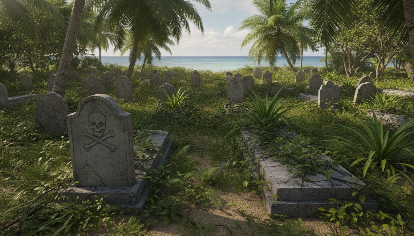 Cimetière des pirates de l'île Sainte-Marie à Madagascar