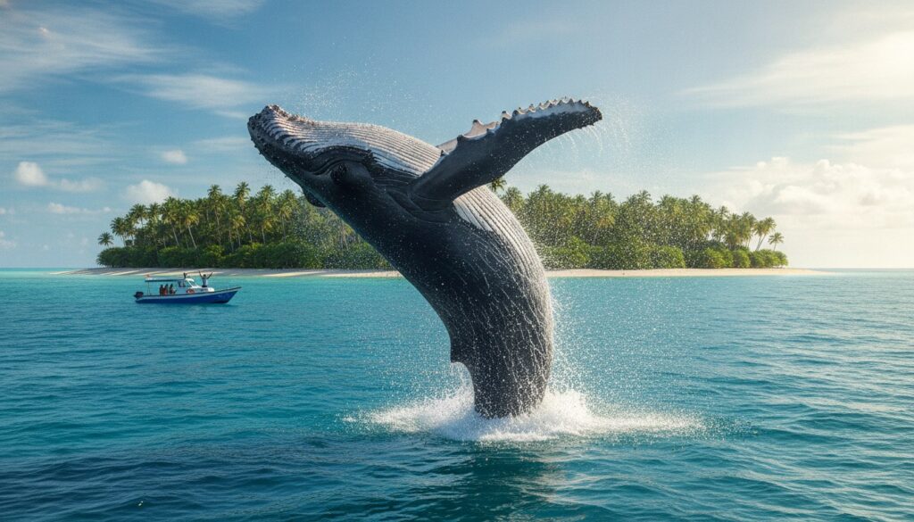 Baleine à bosse au large de Sainte-Marie pendant le festival