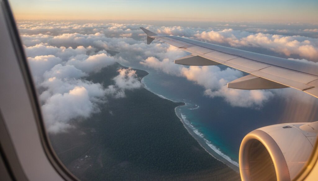 Vol pour Madagascar, vue aérienne depuis le hublot